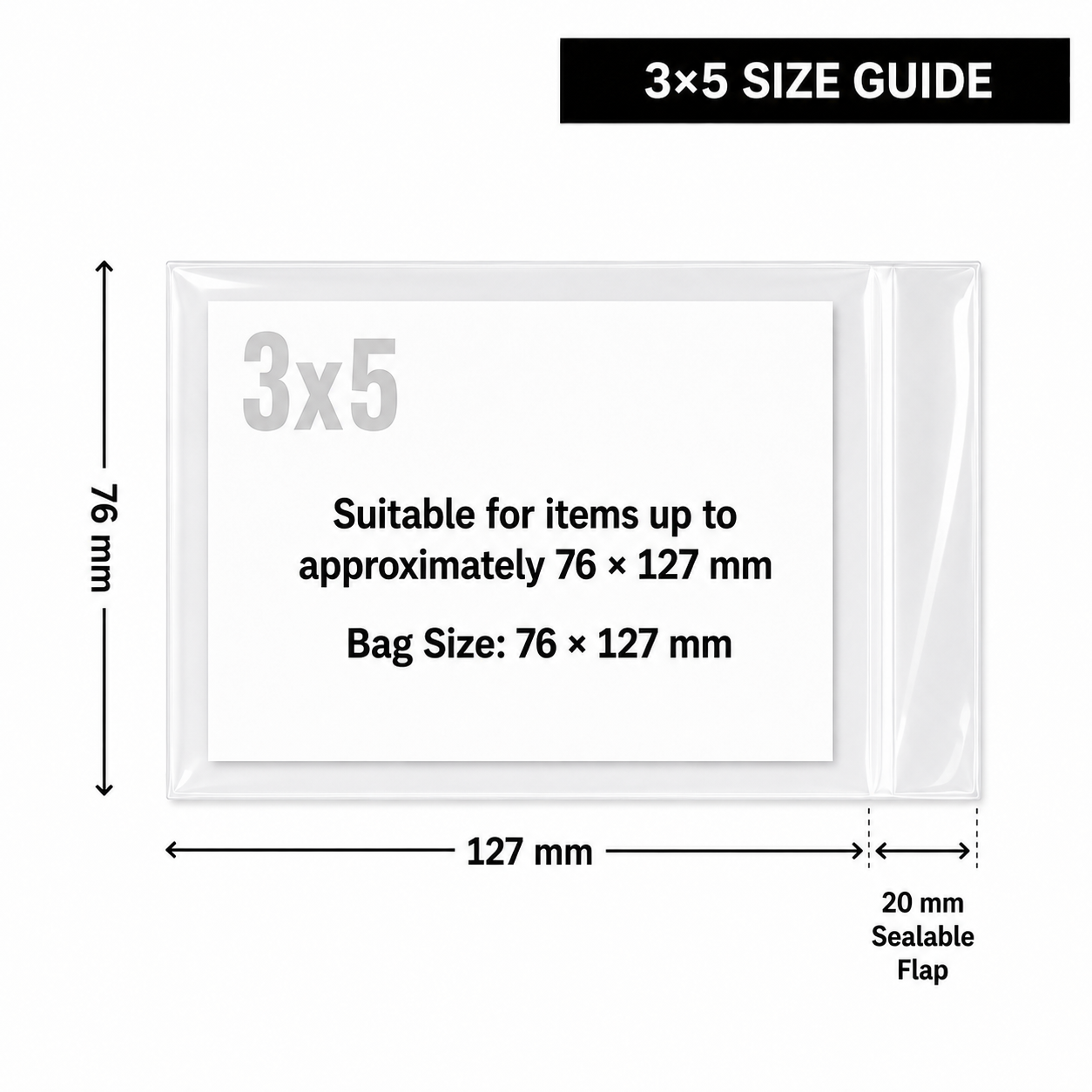 3×5 Cello Bags