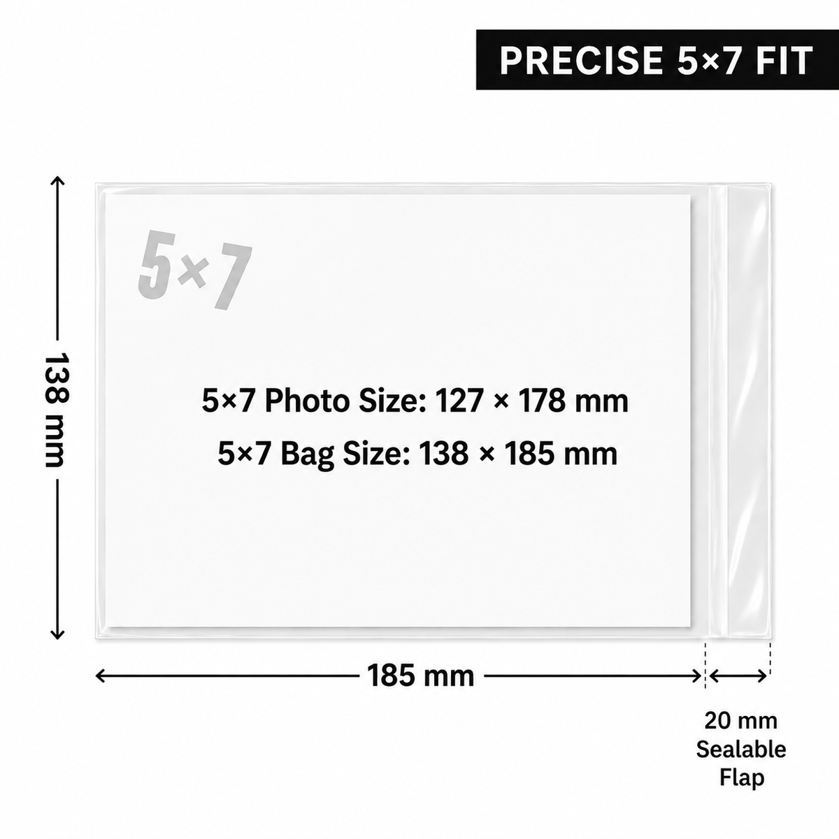 5×7 Cello Bags