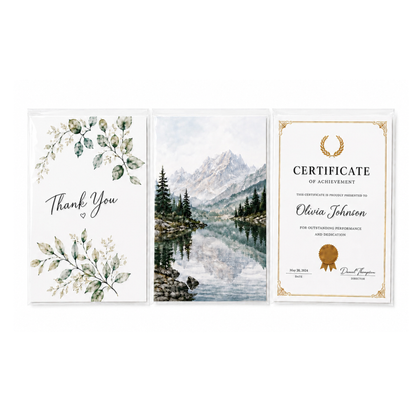 A4 prints and documents inside clear self-seal cello bags from CelloBag.co.uk