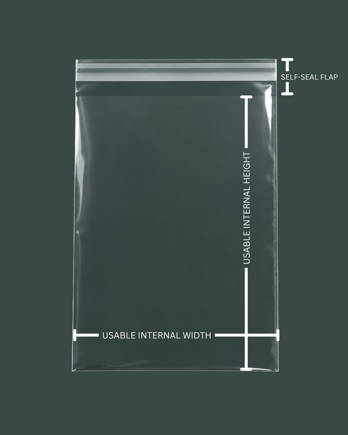 How to measure an item for CelloBag.co.uk cello bags using usable internal dimensions