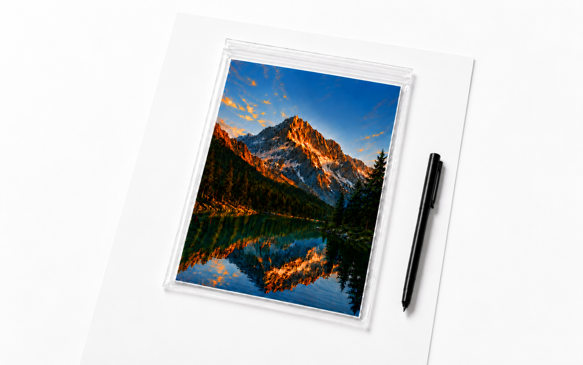 Photo print protected in a clear self-seal cello bag from CelloBag.co.uk