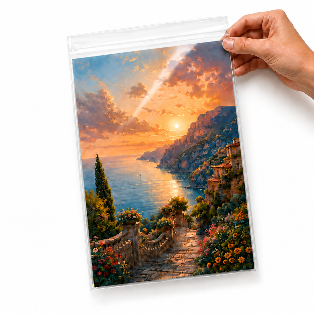 Crystal clear cello bag for clean presentation
